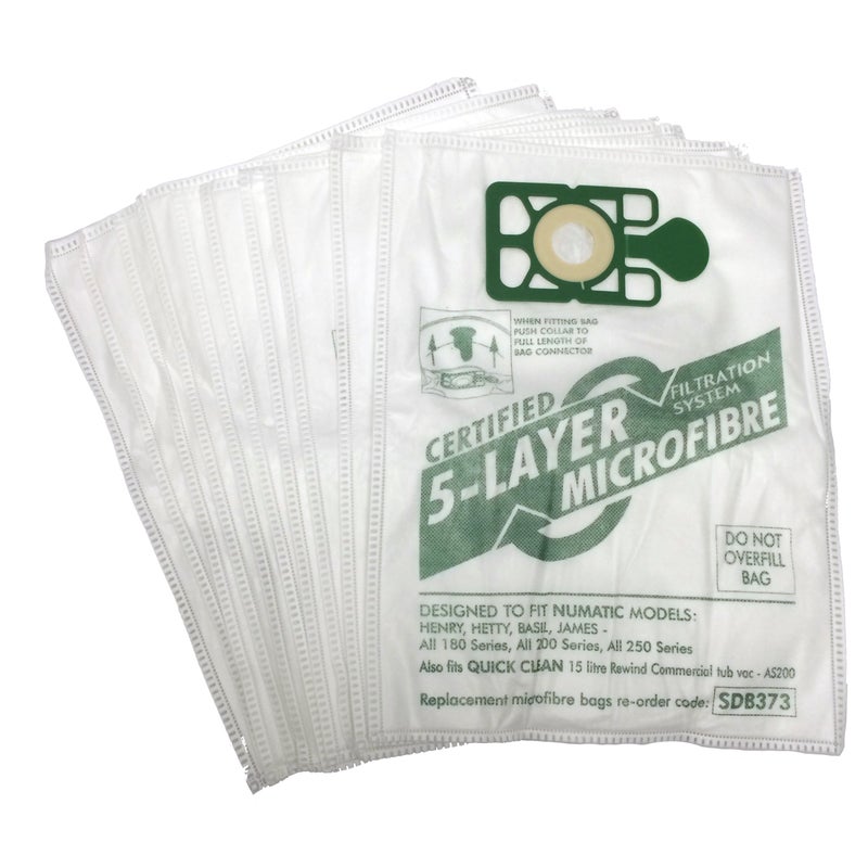 4YourHome Microfiber Vacuum Dust Bags Designed to Fit Numatic Henry Hetty Basil James - Image 2